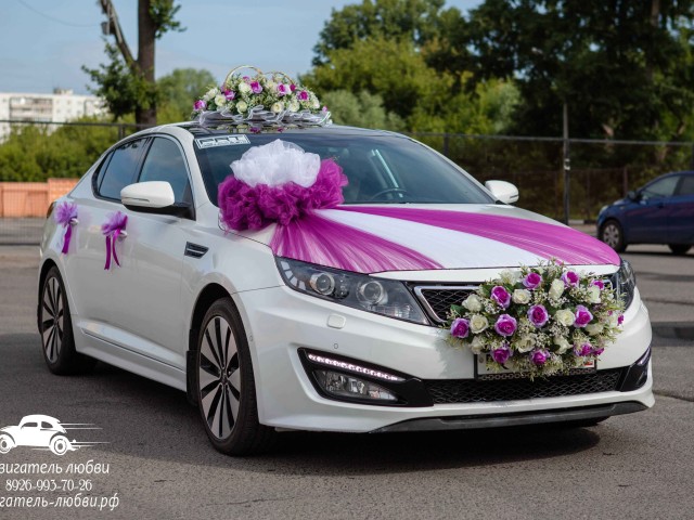 Комплект свадебных украшений на машину — Пурпурный рассвет